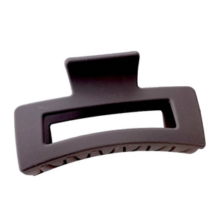 $12 (2 for $20) Large Solid Matte Smoky Brown Hair Claw Rectangular Crab Clip